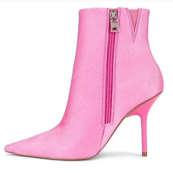🔹️GOOD AMERICAN 🔹️Pink Made In Brazil Emma High Booties - Picture 4 of 8